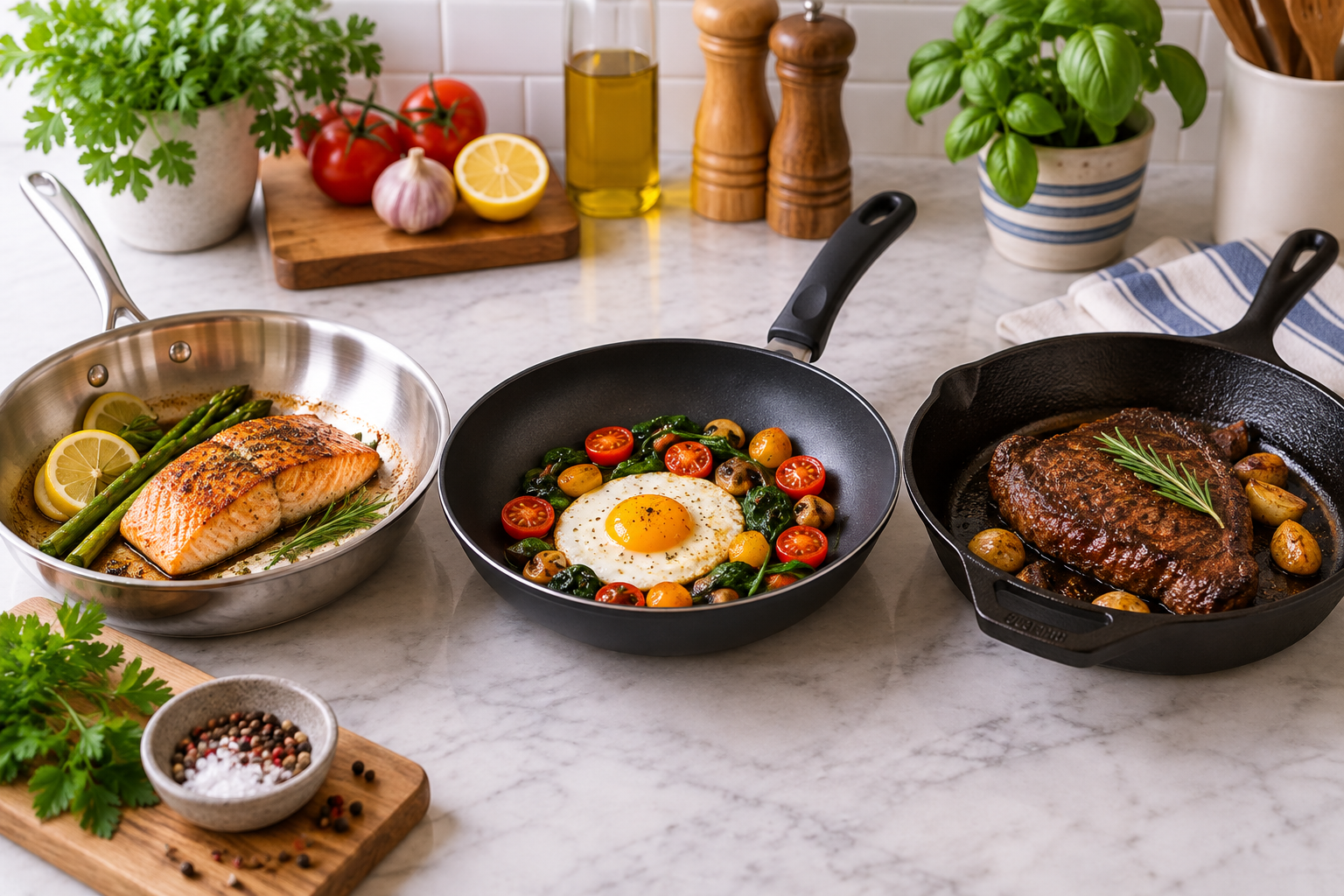 Stainless Steel vs Nonstick vs Cast Iron: Which Frying Pan Is Best?