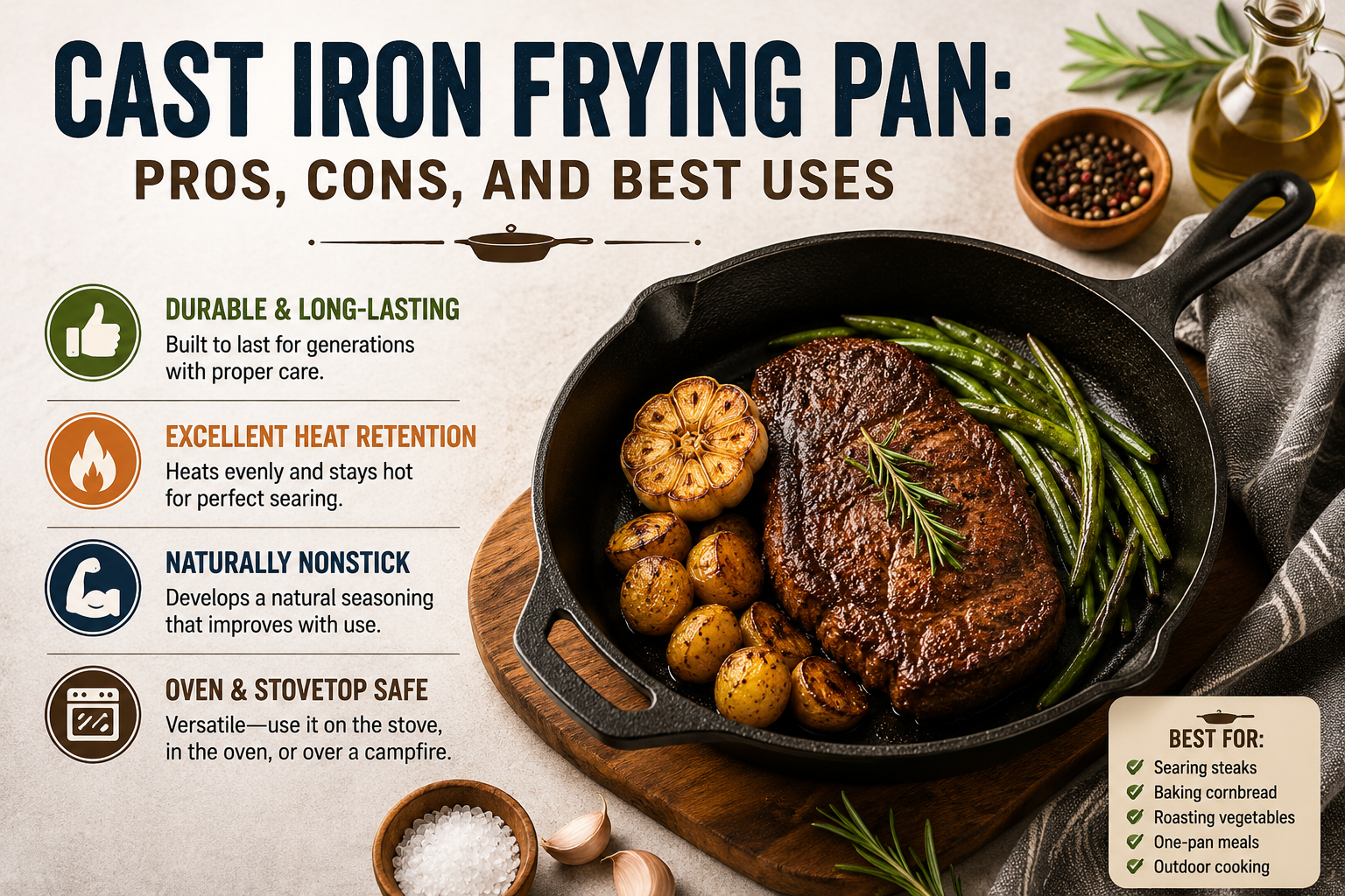 Cast Iron Frying Pan: Pros, Cons, and Best Uses