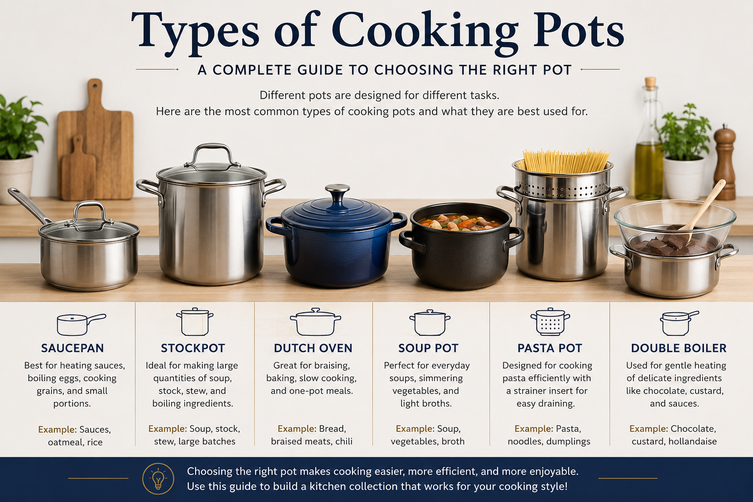 Types of Cooking Pots: A Complete Guide to Choosing the Right Pot
