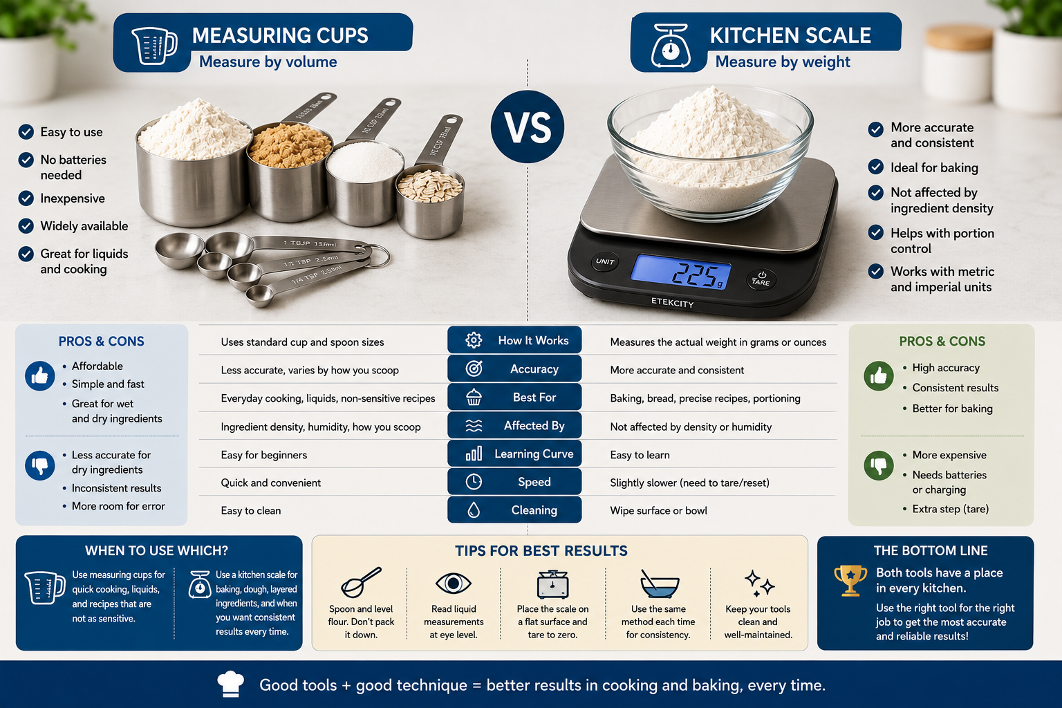 Measuring Cups vs Kitchen Scale: Which Is More Accurate?