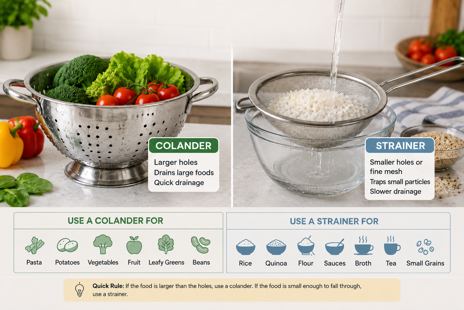 Colander vs Strainer: What’s the Difference and Which One Do You Need?